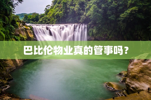 巴比伦物业真的管事吗？