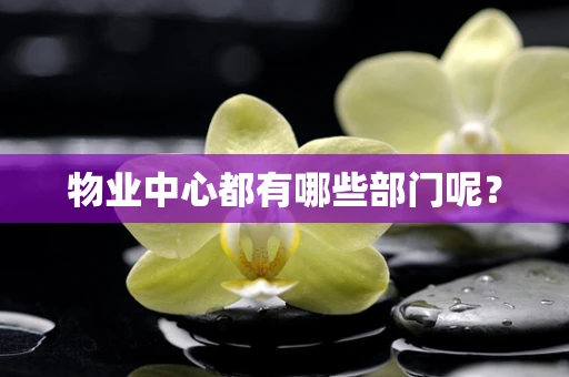物业中心都有哪些部门呢？