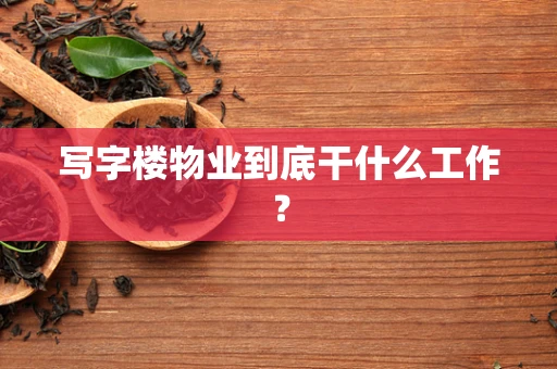 写字楼物业到底干什么工作？