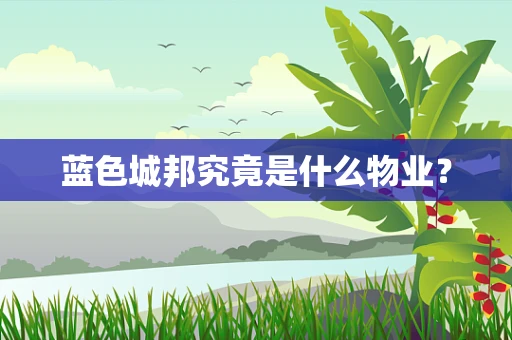 蓝色城邦究竟是什么物业？