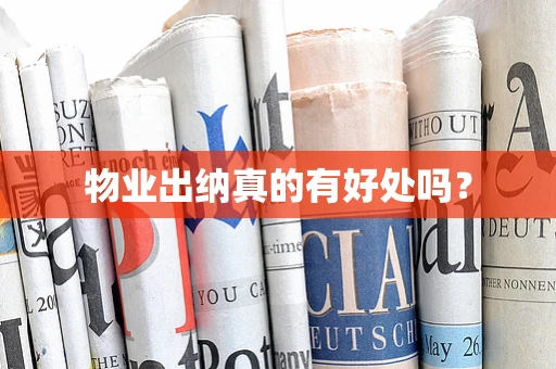 物业出纳真的有好处吗？