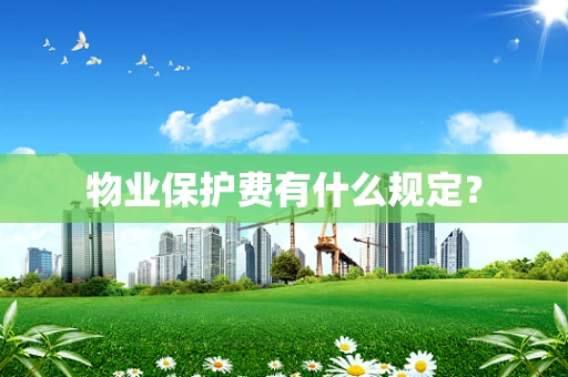 物业保护费有什么规定？