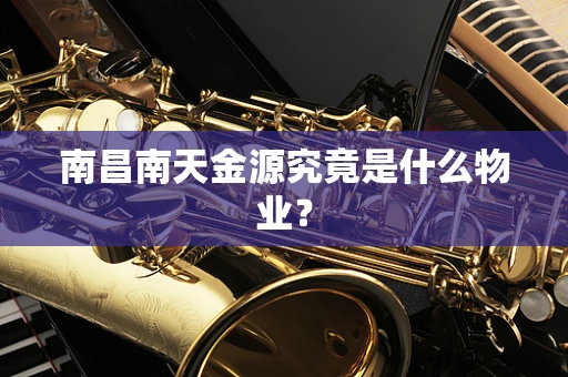 南昌南天金源究竟是什么物业？