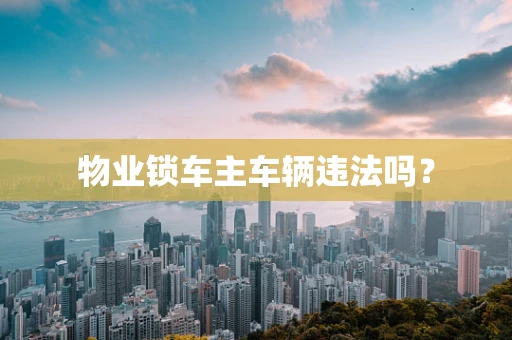 物业锁车主车辆违法吗？