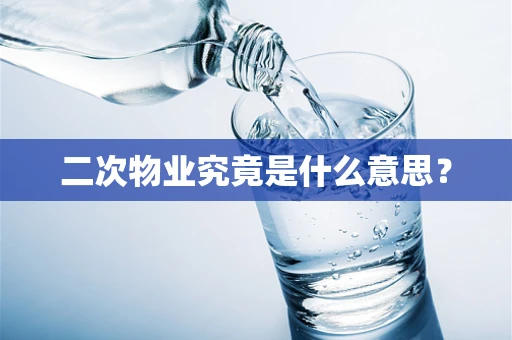 二次物业究竟是什么意思？