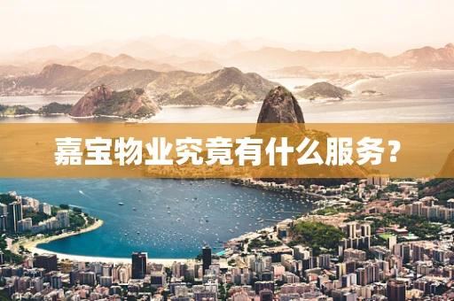 嘉宝物业究竟有什么服务？