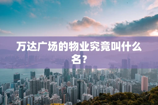 万达广场的物业究竟叫什么名？