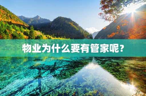 物业为什么要有管家呢？