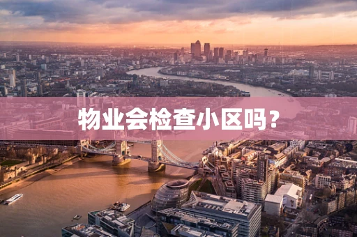 物业会检查小区吗？