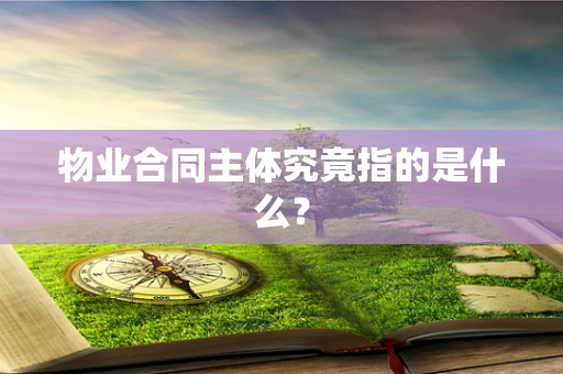 物业合同主体究竟指的是什么？