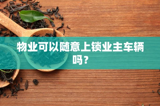 物业可以随意上锁业主车辆吗？