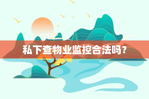 私下查物业监控合法吗？
