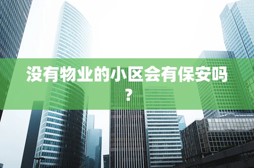 没有物业的小区会有保安吗？