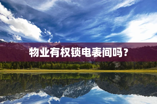 物业有权锁电表间吗？