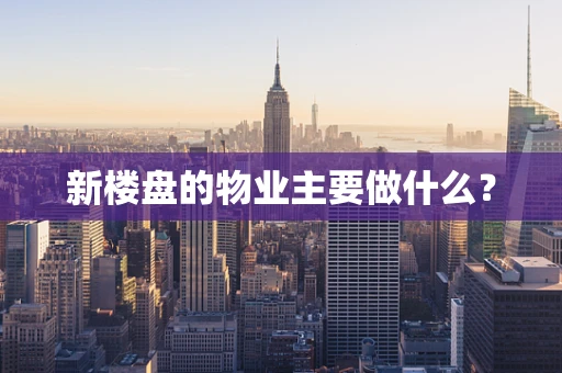 新楼盘的物业主要做什么？