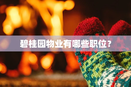 碧桂园物业有哪些职位？