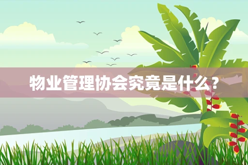 物业管理协会究竟是什么？