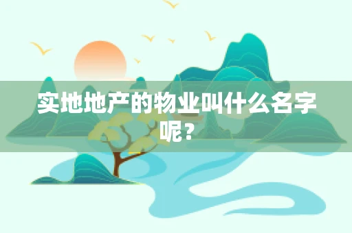 实地地产的物业叫什么名字呢？