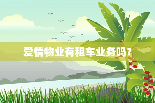 爱情物业有租车业务吗？