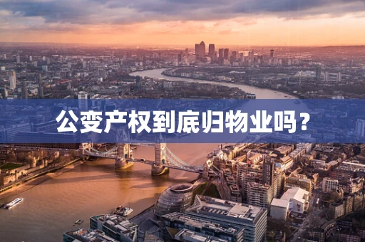 公变产权到底归物业吗？