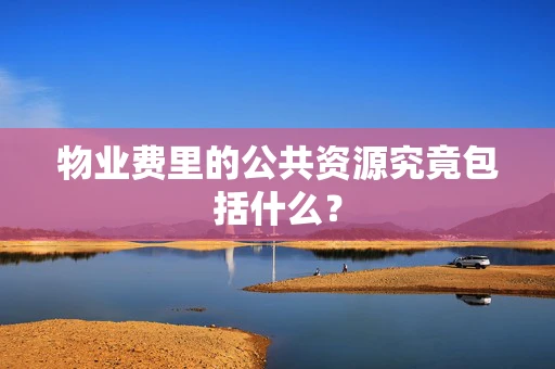 物业费里的公共资源究竟包括什么？