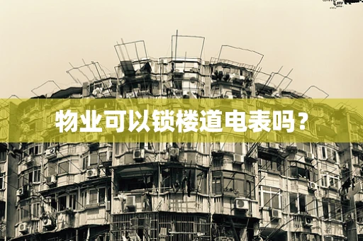 物业可以锁楼道电表吗？