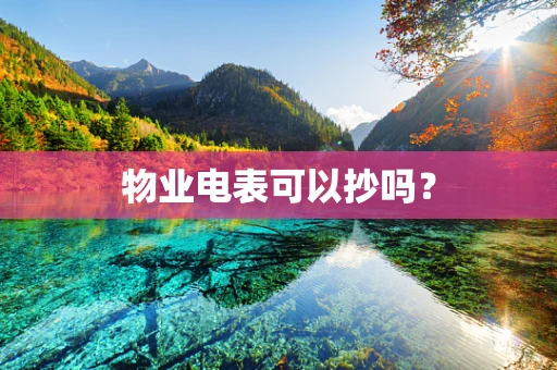物业电表可以抄吗？