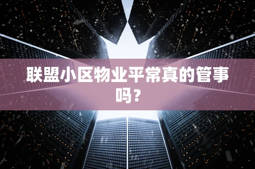 联盟小区物业平常真的管事吗？