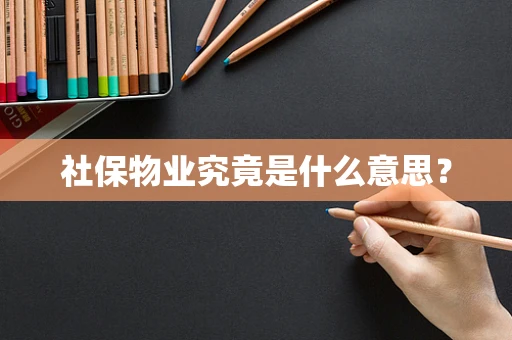 社保物业究竟是什么意思？
